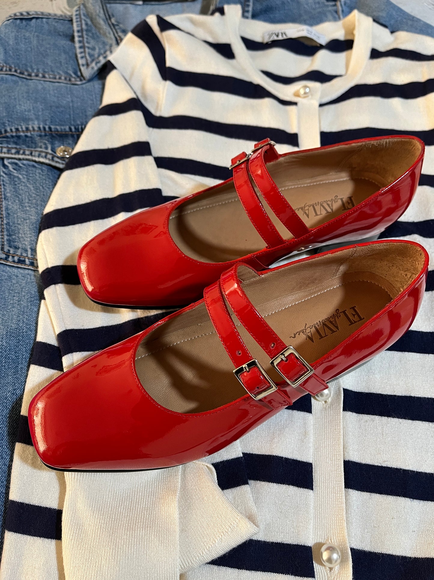 Balerinas Dolly Charol Rojo