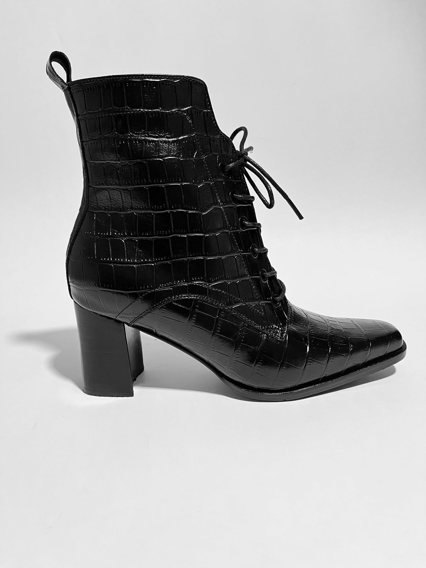 Botines Ritz Croco Negro