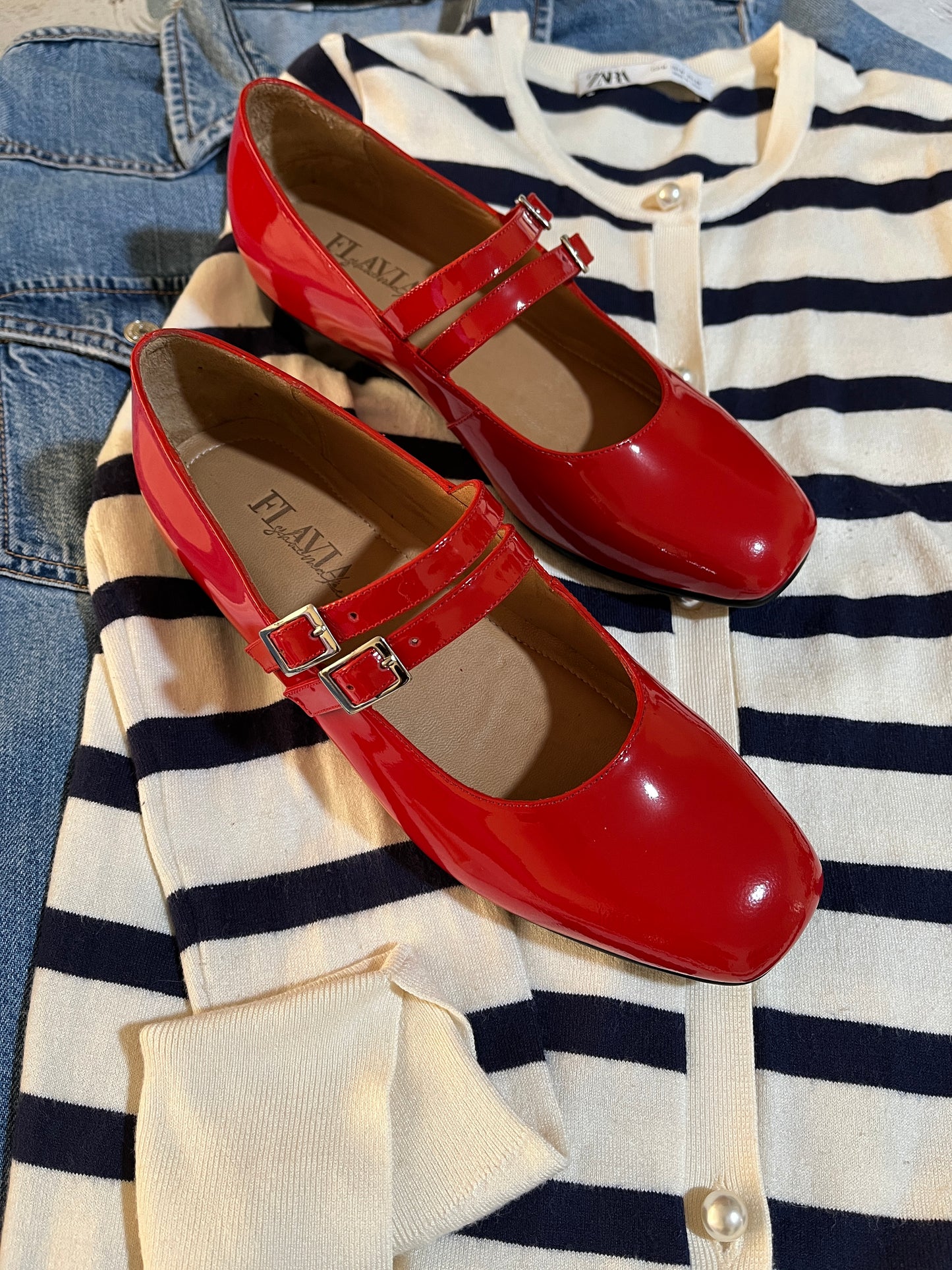 Balerinas Dolly Charol Rojo