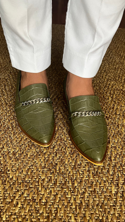 Mocasine Martina Verde Musgo